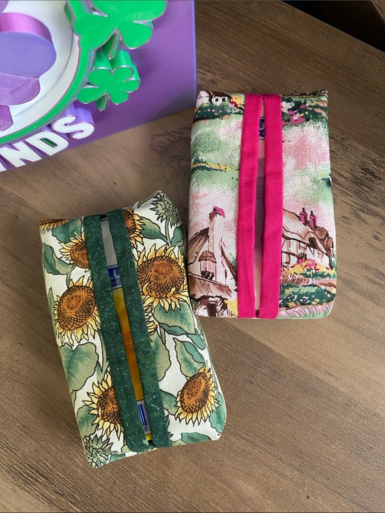 Other - Handmade Fabric Tissue Holder (one)  with tissues